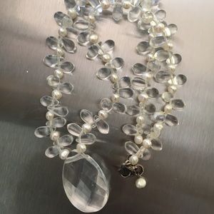 Vintage Clear Crystal Necklace